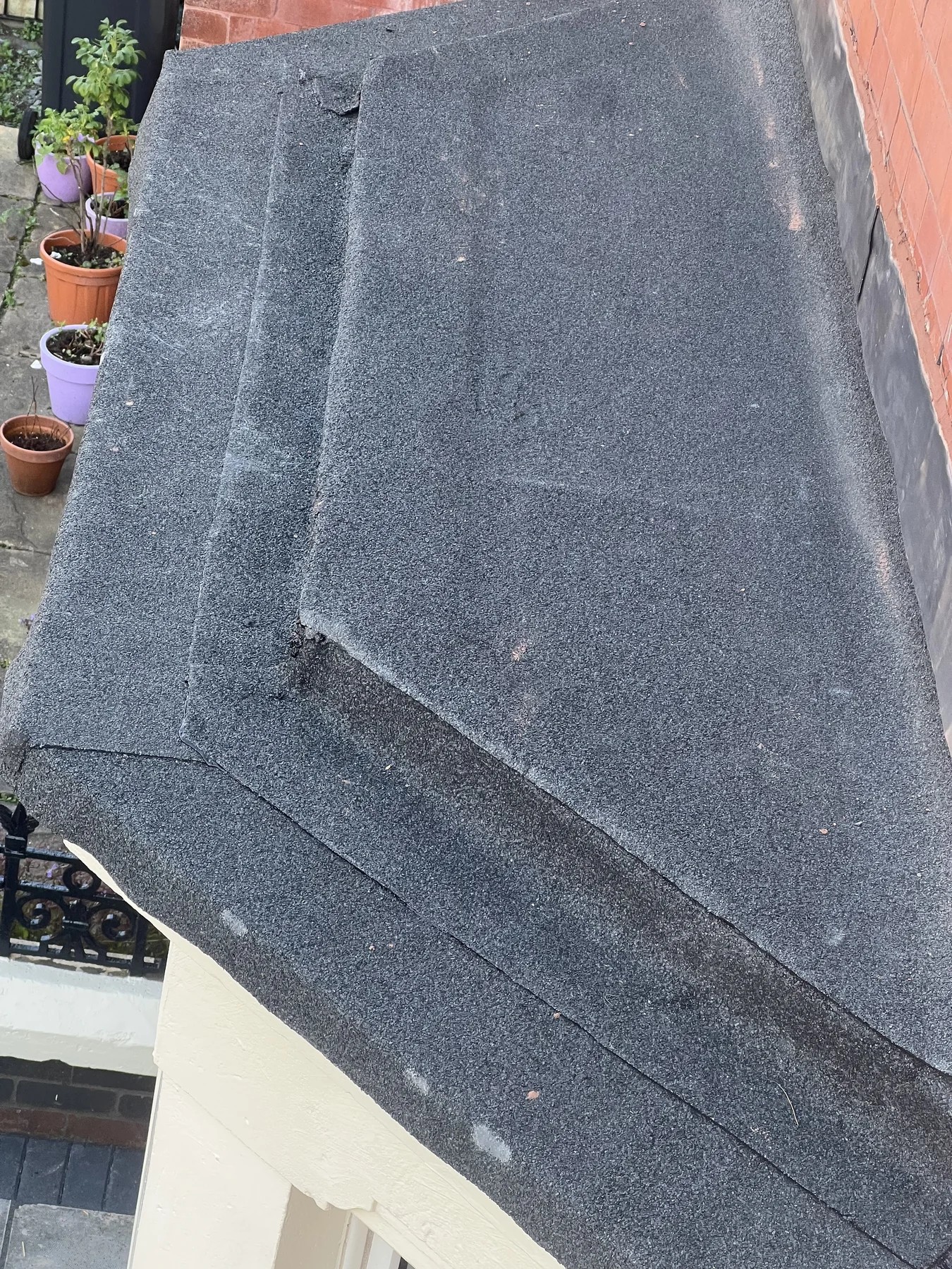 Flat bay roof before re-felting by Wavertree Roofing