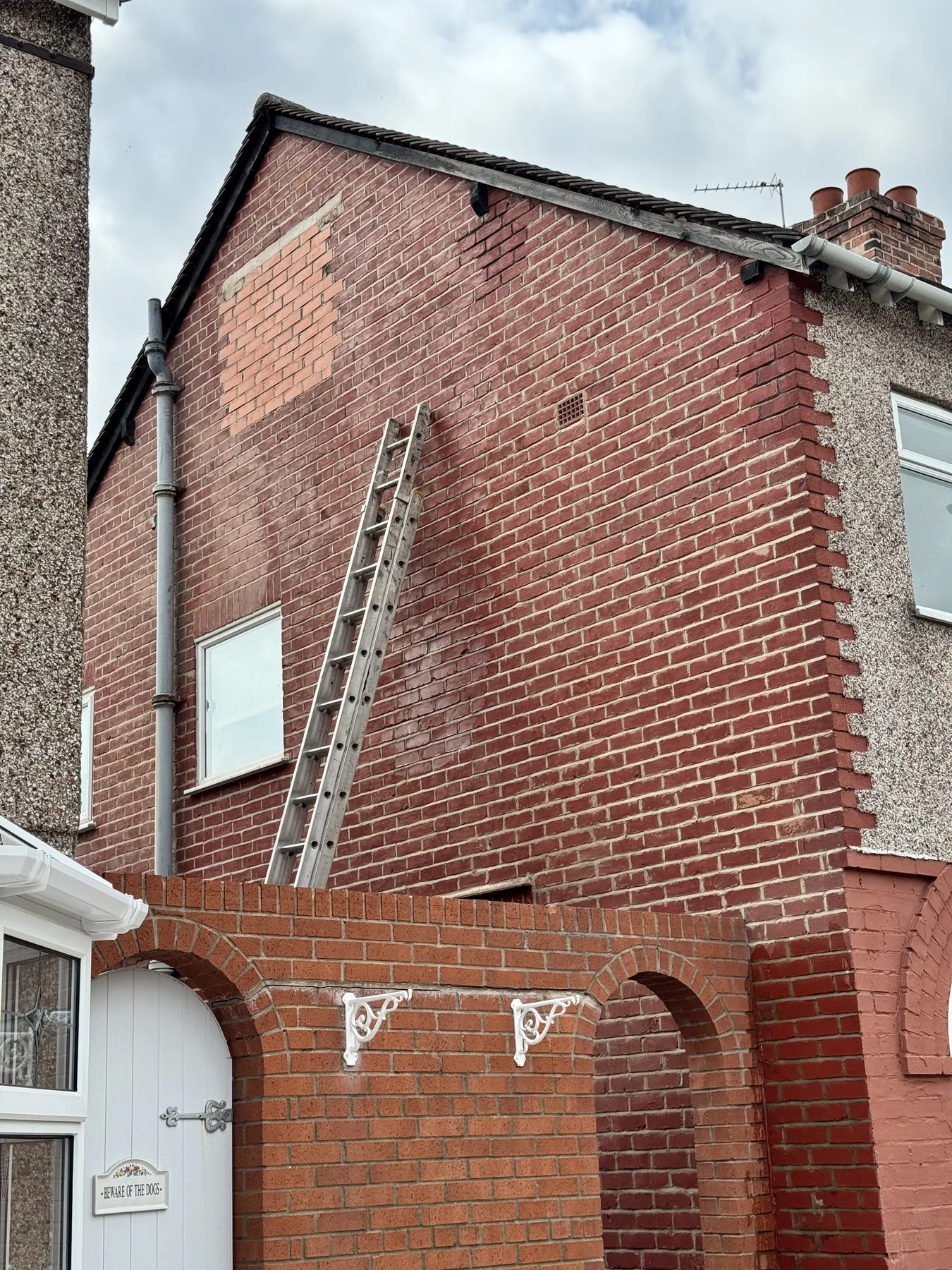 Exterior wall after pointing work by Wavertree Roofing